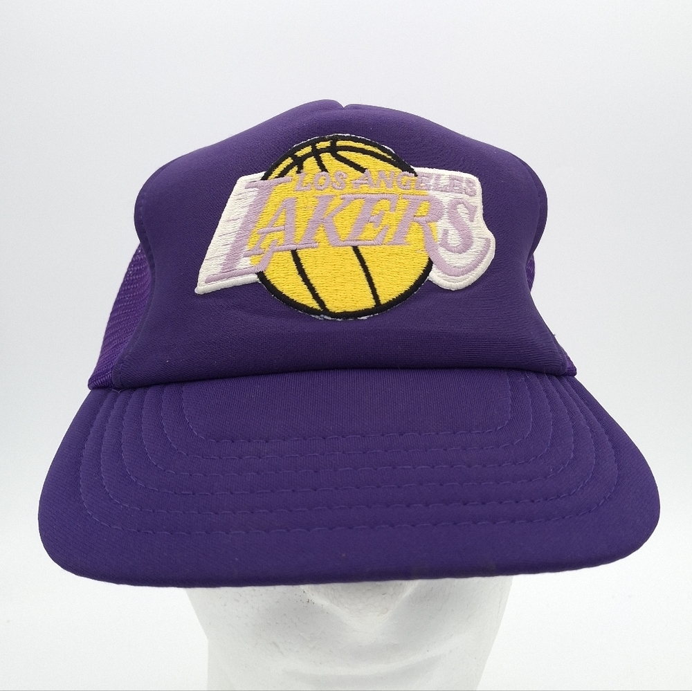 Vintage 80s Los Angeles Lakers NBA Basketball Purple Hat We cover the World